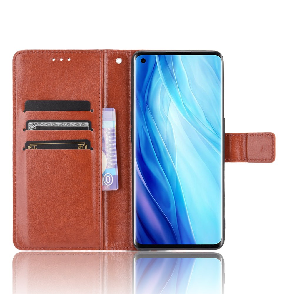 Ốp lưng OPPO Reno4 Pro vỏ bọc Giả da Ví lật OPPO Reno 4 Pro Reno4 Case Cover Flip PU Leather Stand