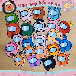 Bộ Sticker / hình dán AMONG US (22 mẫu)-tiemtaphoacona