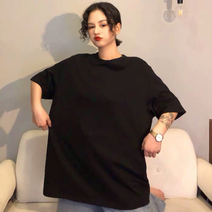 Áo thun tay lỡ unisex phông Trơn White & Black nam nữ ulzzang Wind | BigBuy360 - bigbuy360.vn