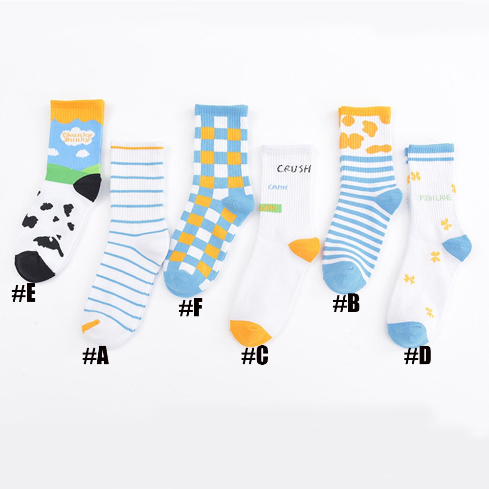 Vớ Cotton Họa Tiết Sọc Ngang Nhiều Màu Thời Trang Cho Nữ Sau2Life