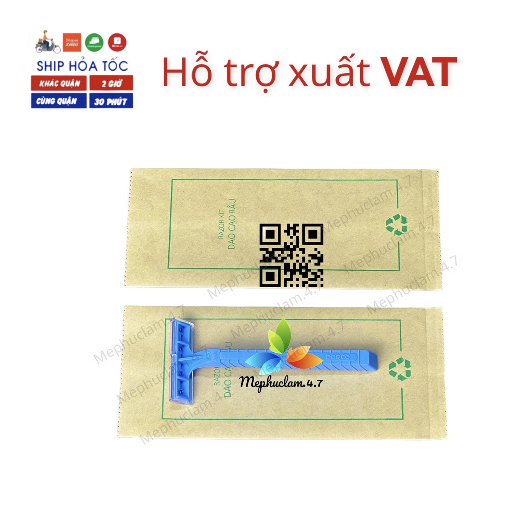 [100] Dao cạo râu Docor đóng túi Karaft cho khách sạn, resort, homestay, villa,.. nhận in logo theo yêu cầu