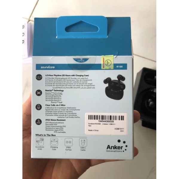 Tai nghe bluetooth SOUNDCORE  R100 True Wireless, 25 giờ nghe nhạc, chống nước IPX5, tích hợp 2 mic - A3981