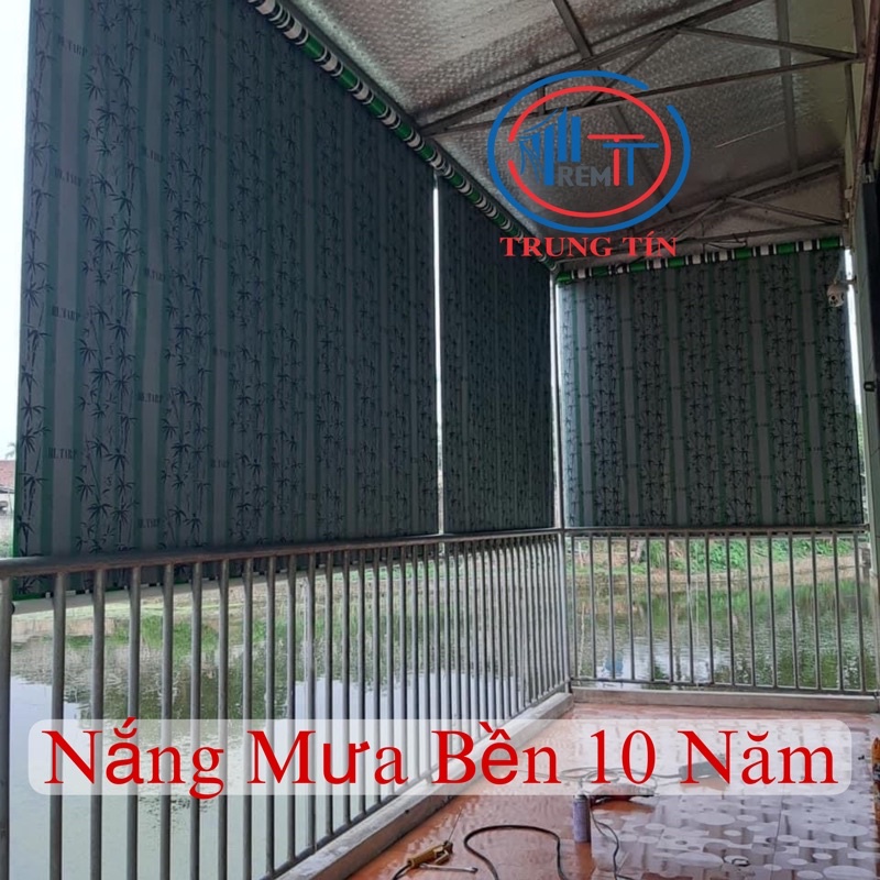 Rèm Chống Nắng Mưa Ban Công Tự Cuốn (Bạt Ban Công Lò xo Hòa Phát)