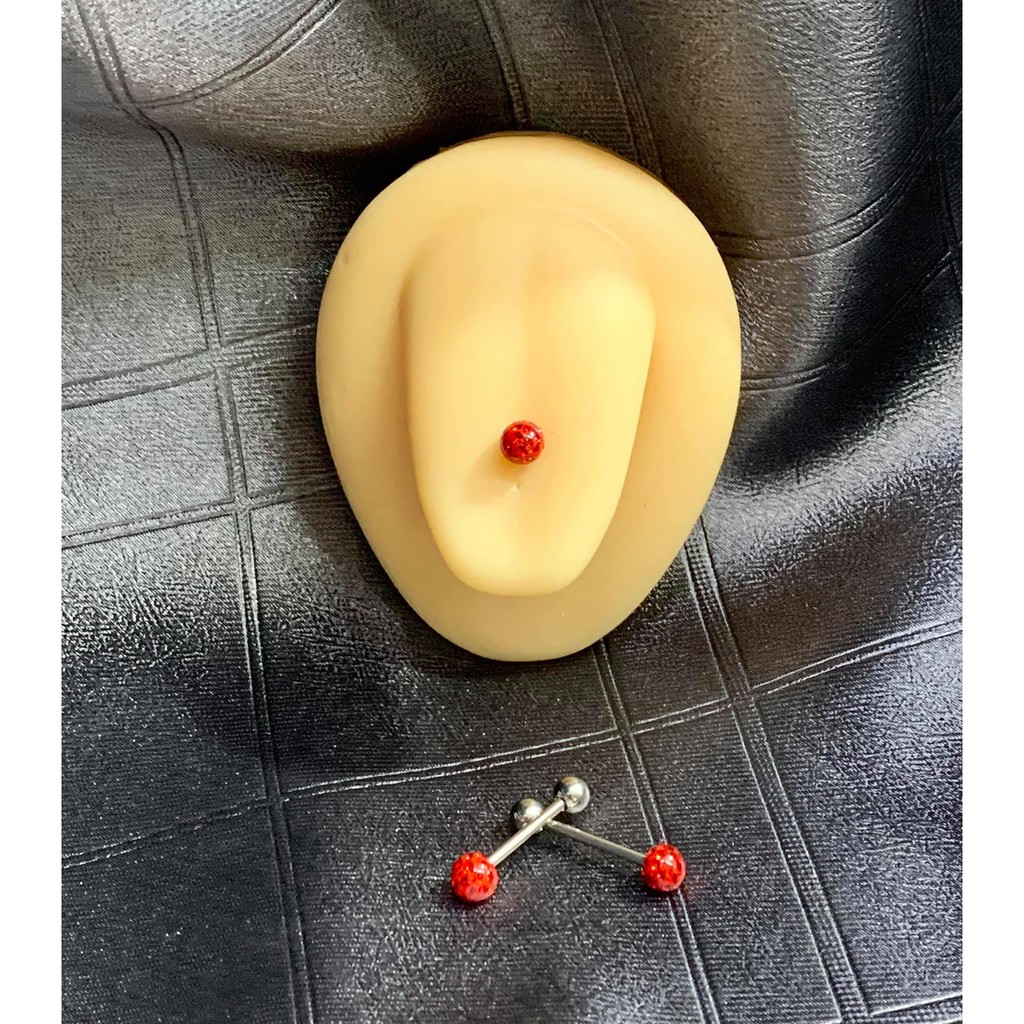 KHUYÊN LƯỠI ĐÁ BỌC MÀU ĐỎ - KHUYÊN THÉP KO GỈ