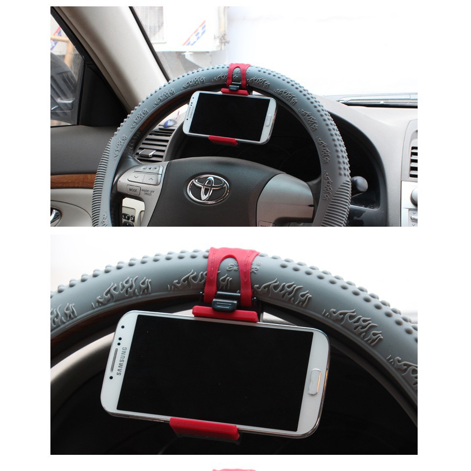 Kẹp điện thoại gắn vô lăng xe hơi ô tô (Dùng cho điện thoại từ 4,8 Inch trở xuống) | BigBuy360 - bigbuy360.vn