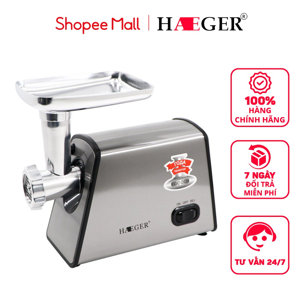 Máy xay thịt công nghiệp chuẩn Châu Âu HAEGER HG-3378 2000w