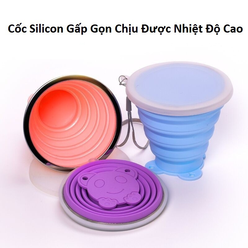 Cốc Silicon Gấp Gọn Chịu Được Nhiệt Độ Cao