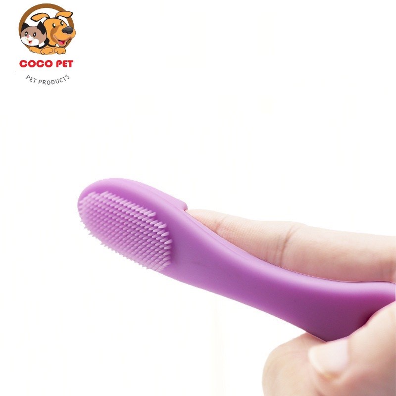 Bàn Chải Đánh Răng Cho Chó Mèo Bằng Silicon Đeo Tay, Loại Bỏ Vết Ố Răng Không Làm Tổn Thương Nướu Răng