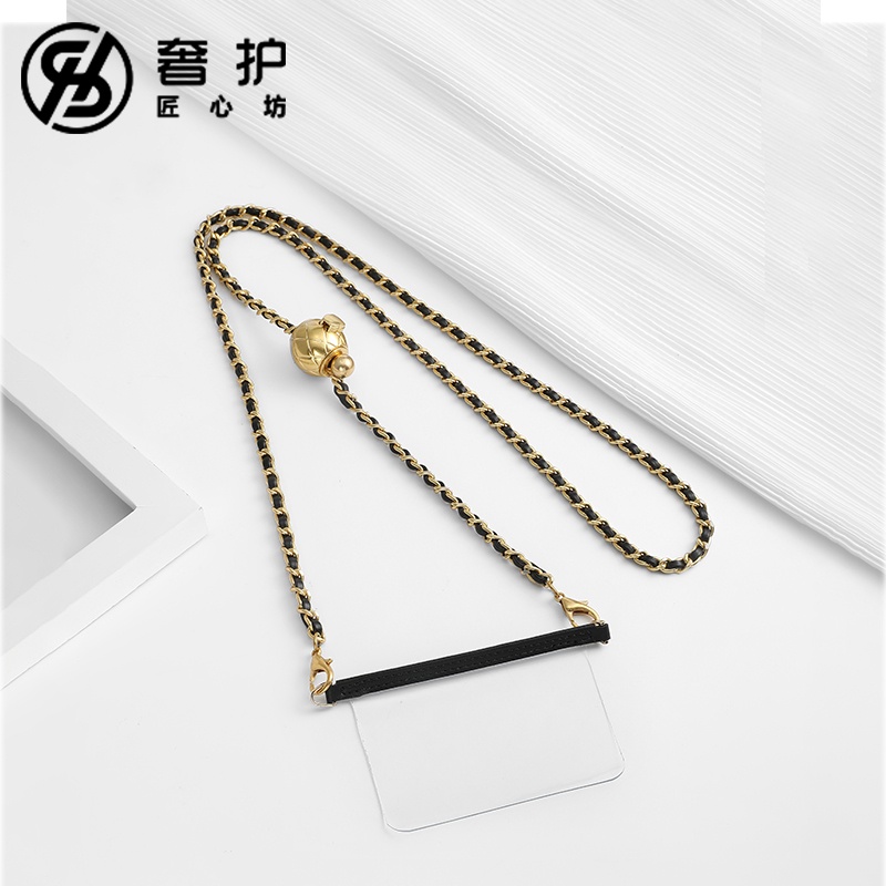 Phụ Kiện Dây Đeo Túi Xách / Ví Đựng Thẻ Chanel leboy Cỡ Nhỏ Phối Dây Xích Đeo Chéo Màu Vàng