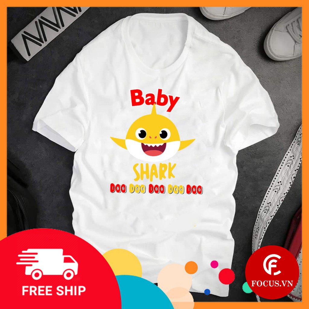 [GIÁ HỦY DIỆT] Áo Phông Gia Đình Trẻ Em Baby SHARK Thun Cotton Co Dãn 4 Chiều