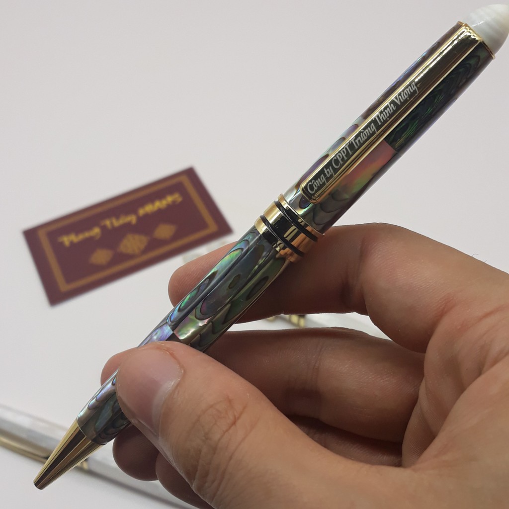 Bút khảm trai ngọc Xanh VIP, Bút ký cao cấp