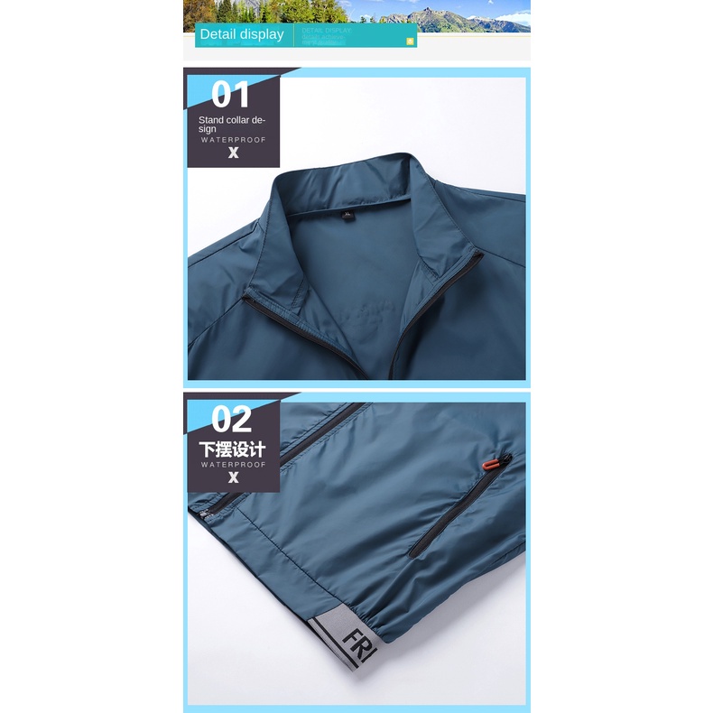 Áo Khoác Thể Thao Chống Tia uv Chống Thấm Nước Thoáng Khí Thời Trang Mùa Hè Cho Nam