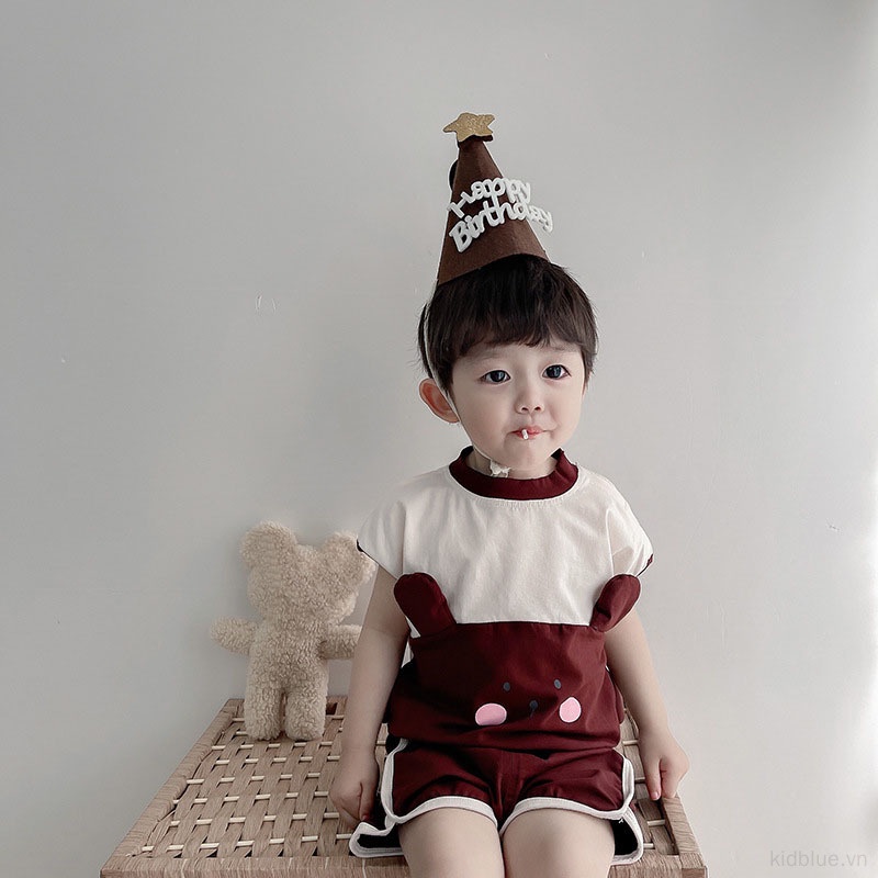 Bộ Quần Áo Thun Cotton In Hoạt Hình Đáng Yêu Thời Trang Dành Cho Trẻ