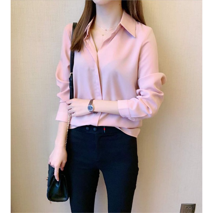 Áo Sơ Mi Nữ Lụa Dài Tay thời trang unisex ullzzang trẻ trung