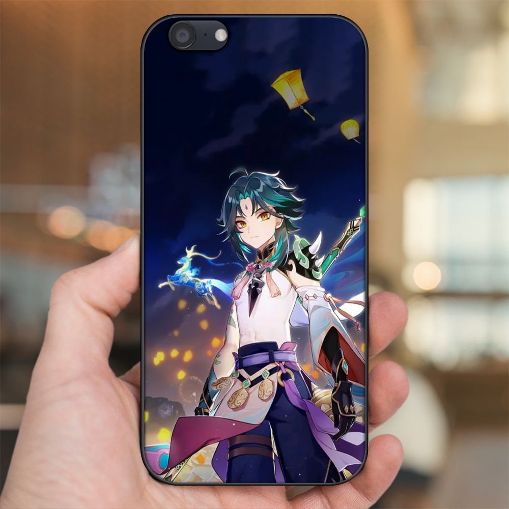 Ốp lưng Oppo A71 viền đen in hình Xiao Genshin Impact