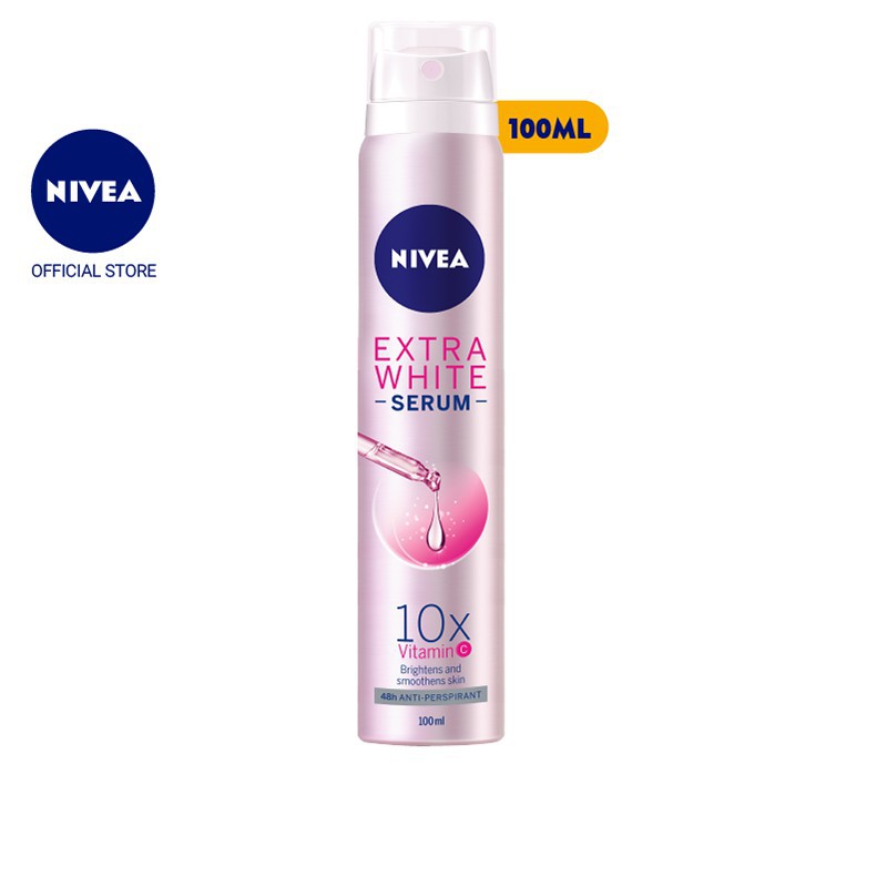 Xịt ngăn mùi serum trắng mịn nhẹ Nivea 100ml