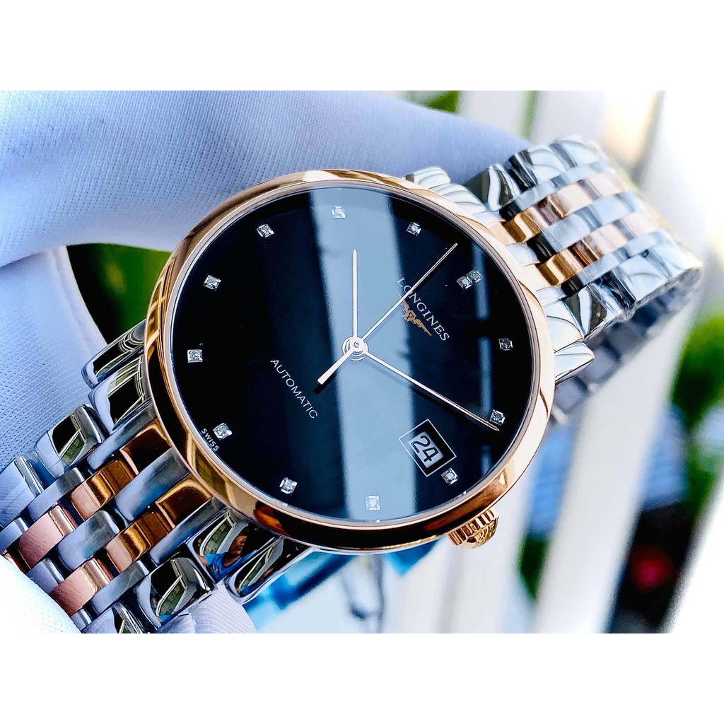 Đồng hồ nữ chính hãng Longines L48095577 - Máy cơ tự động Thụy Sĩ - Vỏ dây vàng 18k - Kính Sapphire nguyên khối