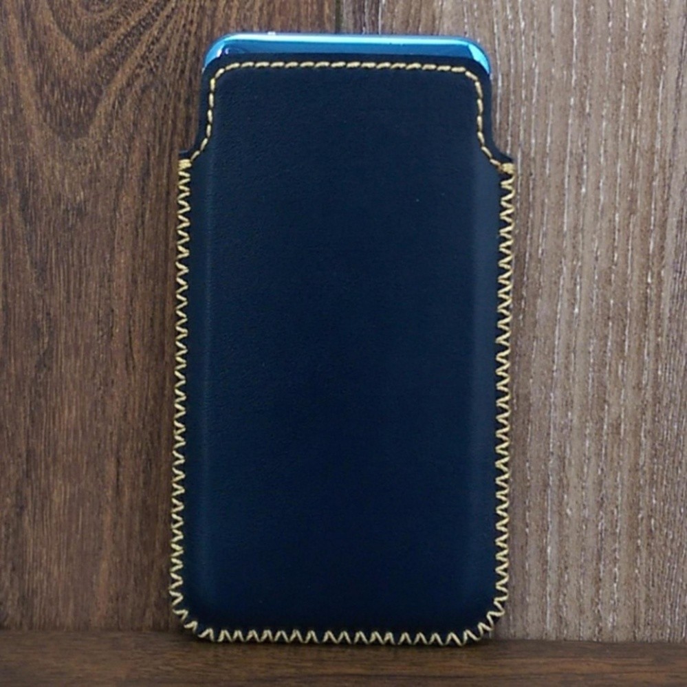 Bao Da Túi Rút HTC U11 Màu Xanh Navy