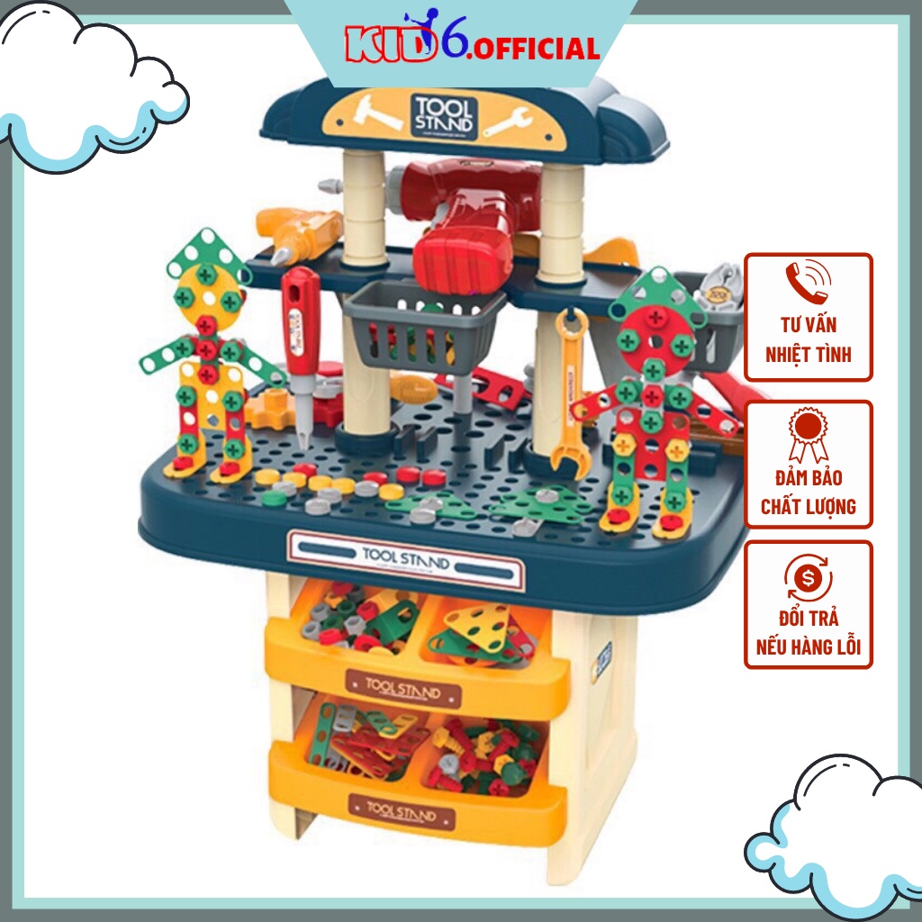 Đồ chơi kỹ sư sửa chữa lắp ráp cao cấp cho bé kích thước 37.5X28.5X51.5cm - KID6.OFFICIAL