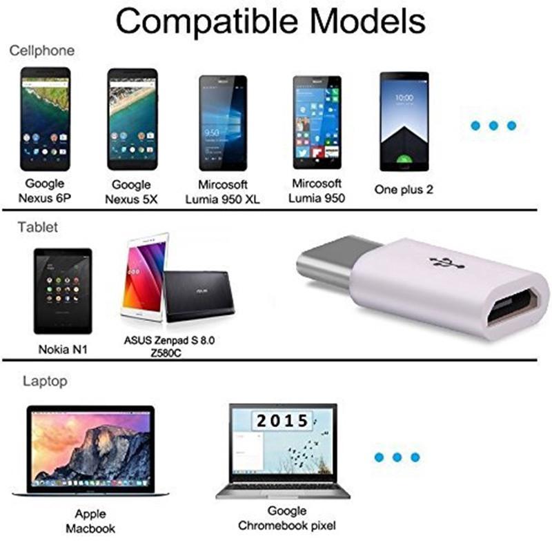 1X Đầu chuyển đổi cổng Micro USB sang type-C cho điện thoại Android