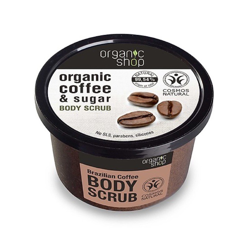 Tẩy Tế Bào Chết Toàn Thân Organic Shop Organic Coffee &amp; Sugar Body Scrub/250ml