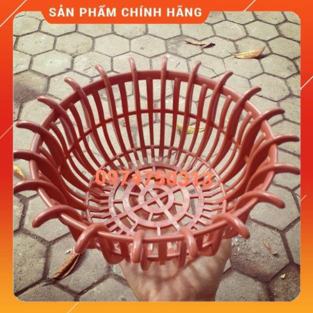 Chậu nhựa giả gỗ trồng lan mẫu chậu sen f25