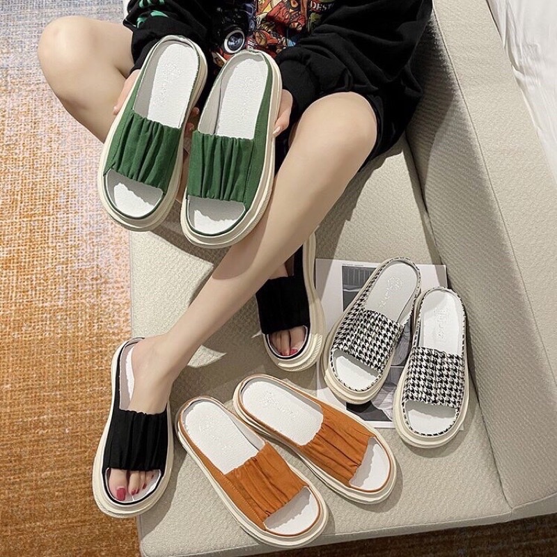 [Giá hủy diệt] dép quai dúm bánh bèo hàng cao cấp chất liệu cavas