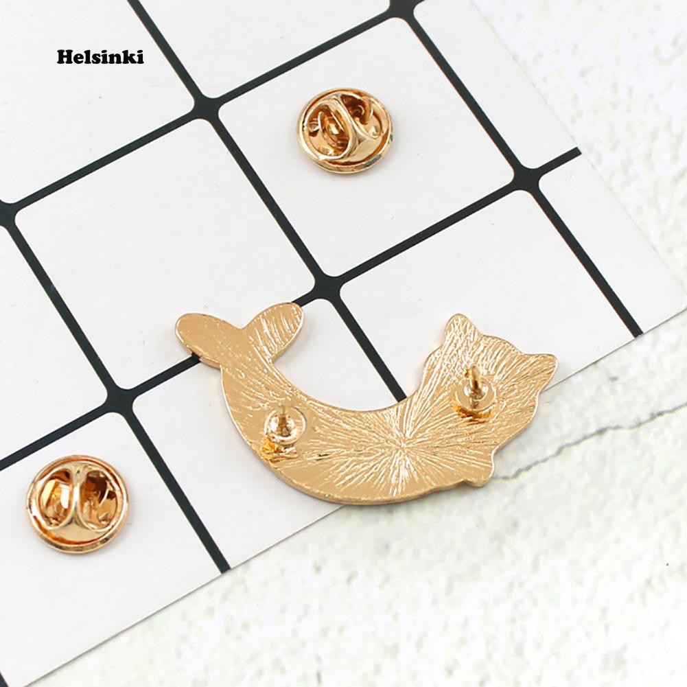 Ghim Cài Áo Hình Mèo Hoạt Hình Đáng Yêu