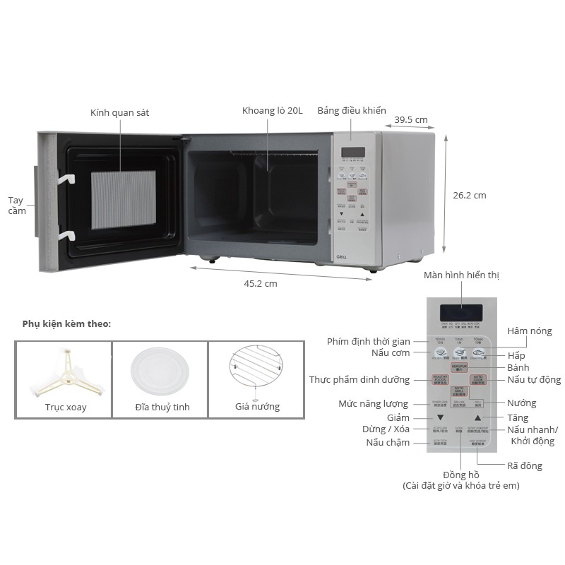 Lò vi sóng Sharp R-678VN(S) 20 lítVIS010IME36 GOGOM-1035