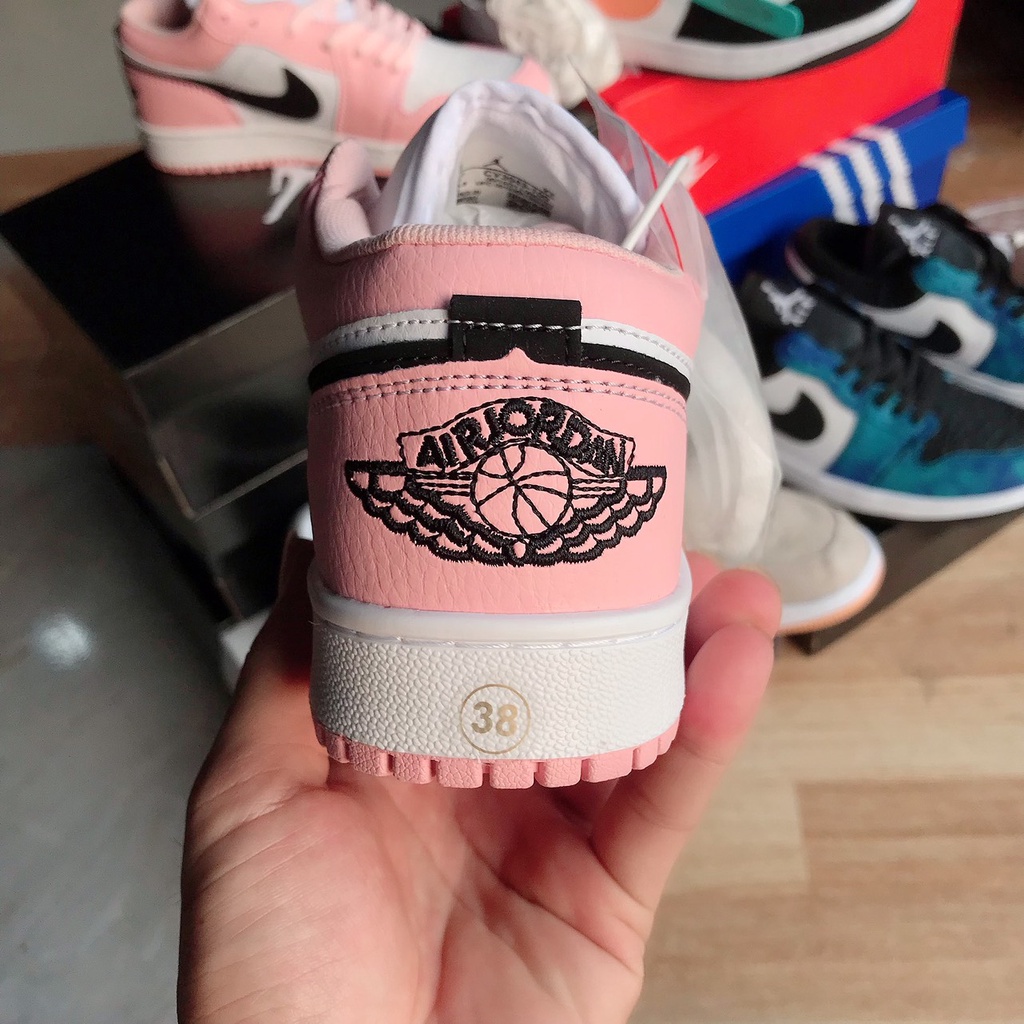 Giày sneaker Mid Hồng Pink Quartz, giày thể thao nữ jordan hồng cao cổ, jd hồng thấp cổ hàng cao cấp size 36-39