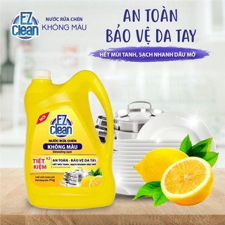 Nước rửa chén không màu ez clean hương chanh 4kg