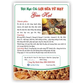 Ngũ cốc Gieo hạt  lợi sữa