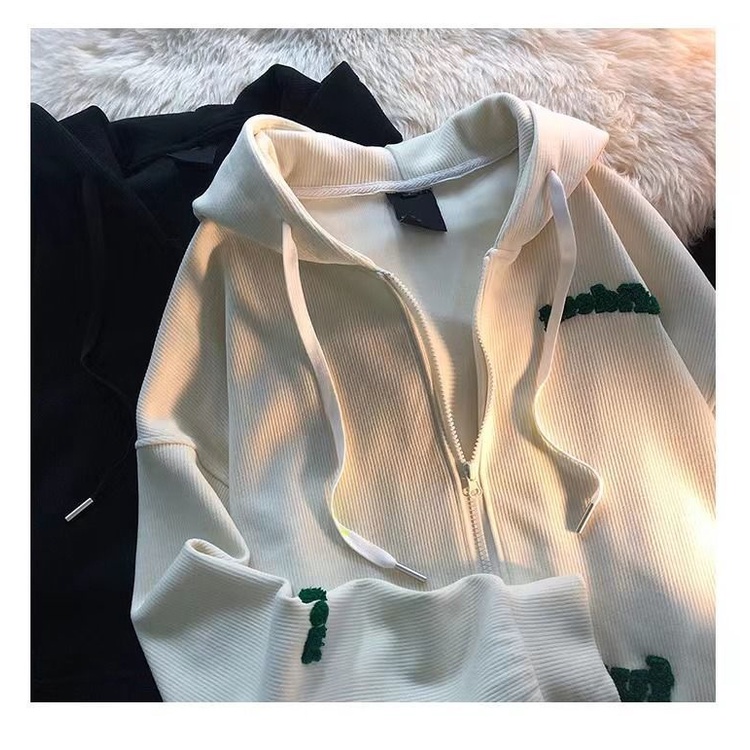 Áo Khoác Hoodie In Chữ Phong Cách Retro Mỹ Thời Trang Xuân Thu Dành Cho Nữ