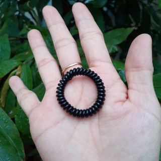 Combo 5 dây Cột tóc Lò xo màu đen (bản nhí,đường kính 3cm-3.5cm)