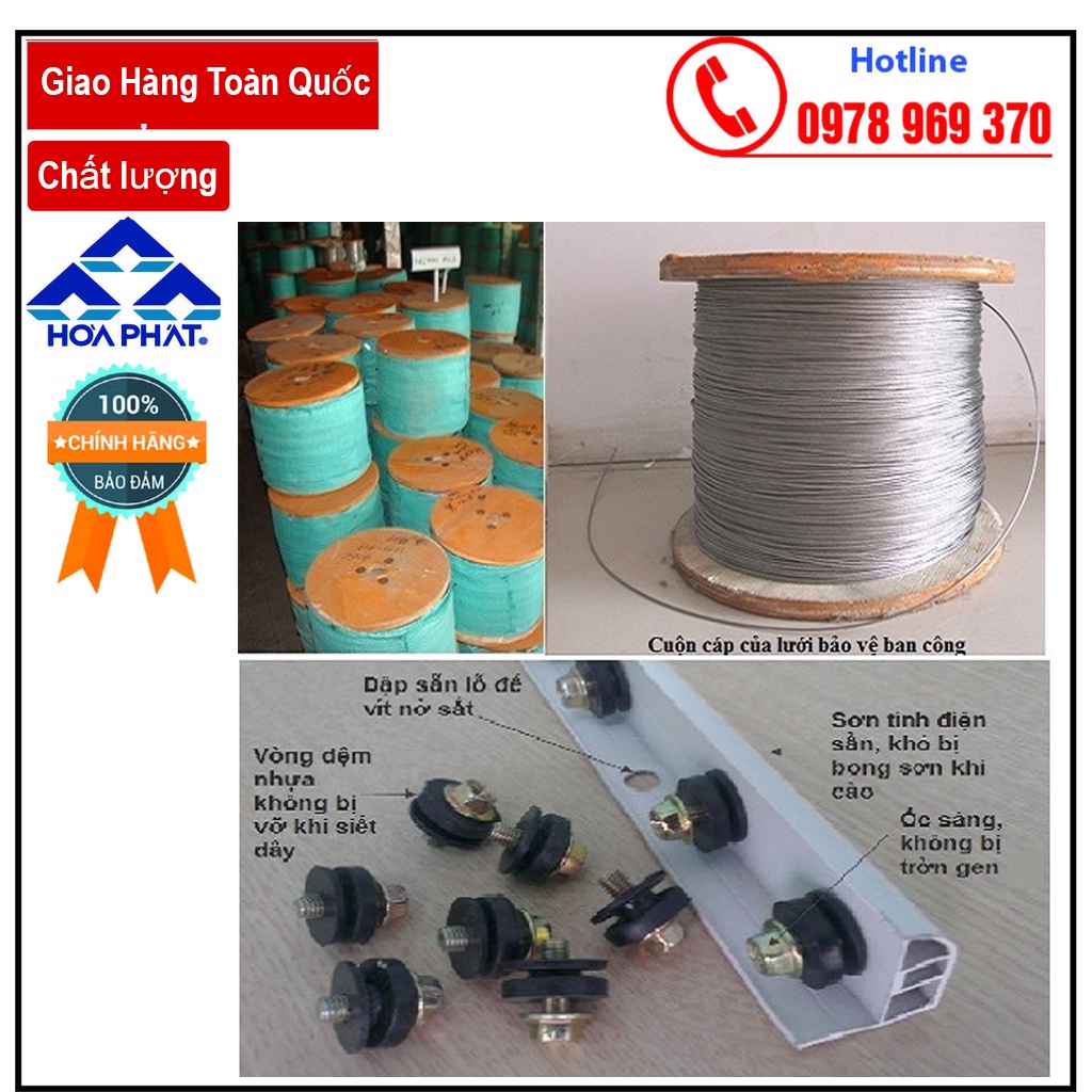 Dây cáp lưới an toàn ban công, lan can nhà