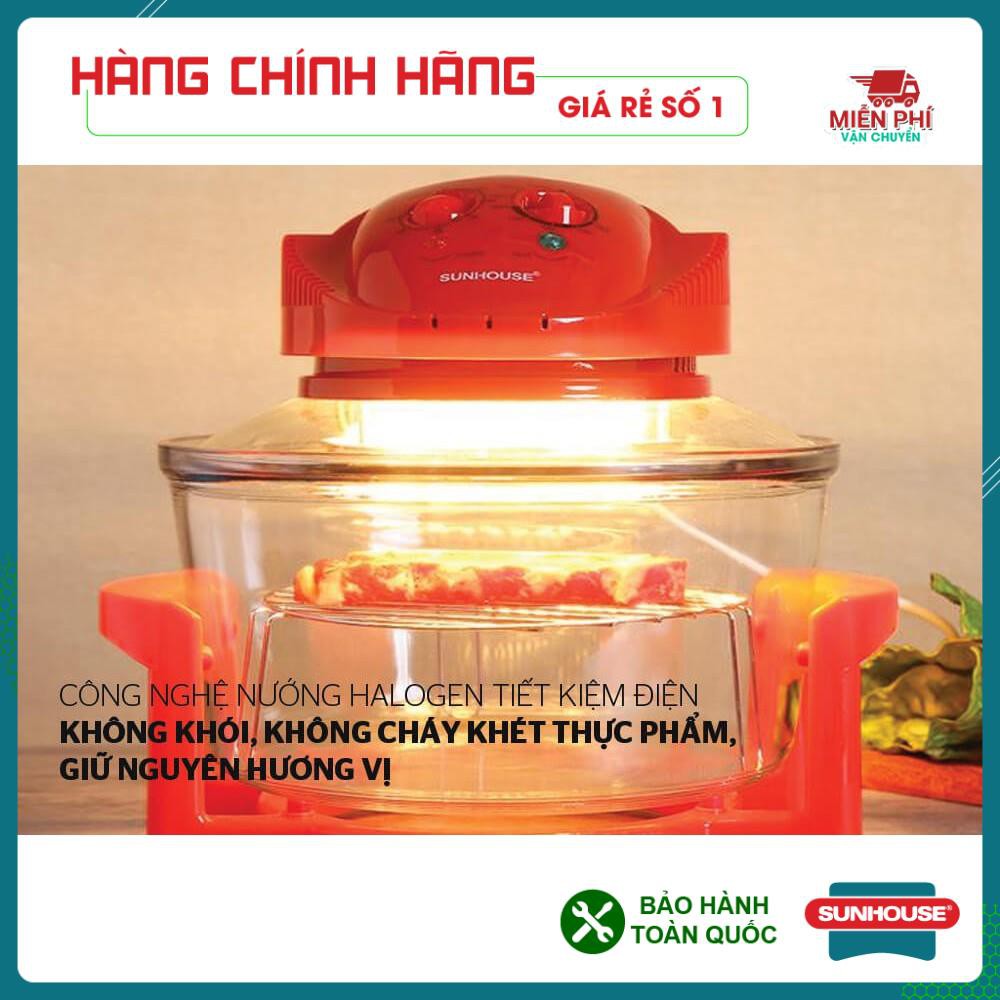 Lò nướng thủy tinh sunhouse SH416, Lò nướng Sunhouse 12L màu đỏ SH416.