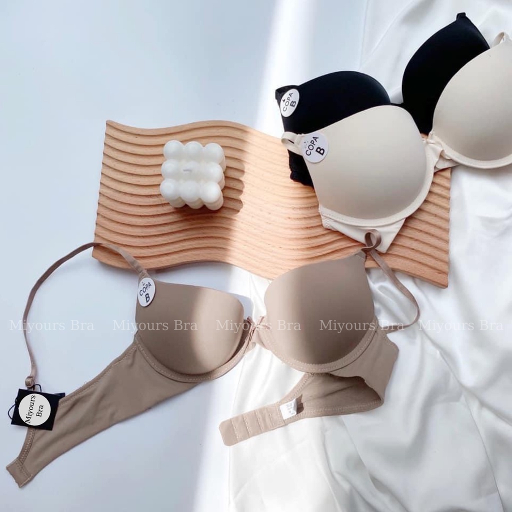 Áo lót nữ MiYours Fashion &amp; More AL602 su trơn có gọng đệm dày mút kép siêu nâng, ôm ngực tạo khe sexy