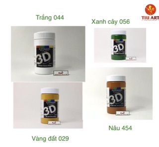 Set 10 màu 3D Acrylic cơ bản 300ml