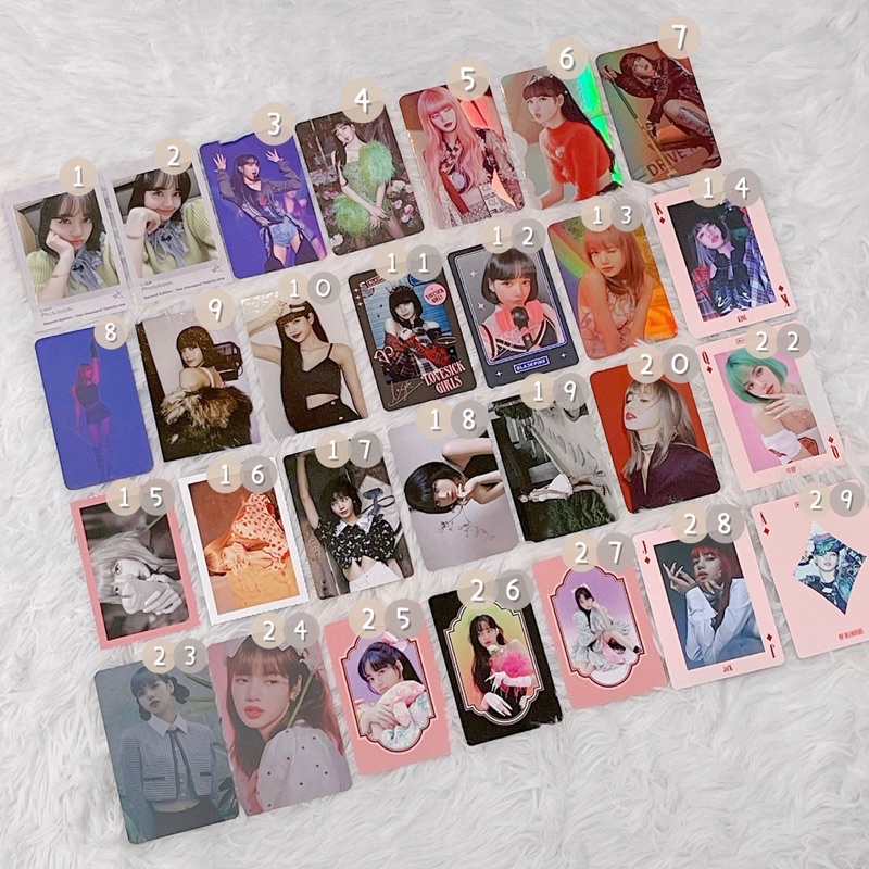Ảnh photocard Lisa Rosé Jisoo Jennie card BLACKPINk chính hãng