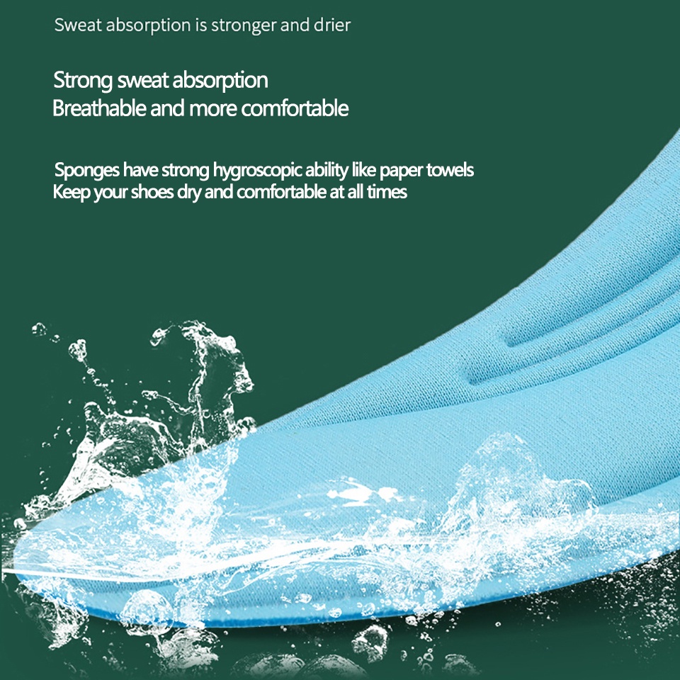 5 Cặp Miếng Lót Giày Thể Thao Bằng Xốp Mềm Thấm Hút Mồ Hôi Dùng Một Lần