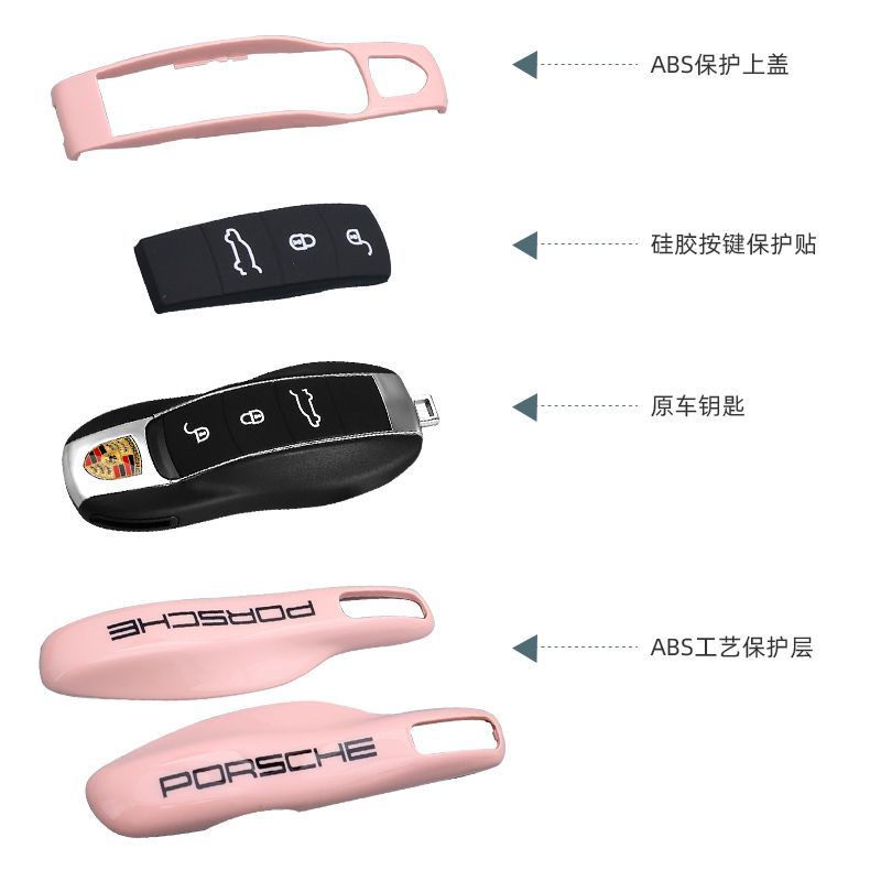 Vỏ Bọc Chìa Khóa Xe Hơi Porsche Cayenne Macan Paramela 718/911