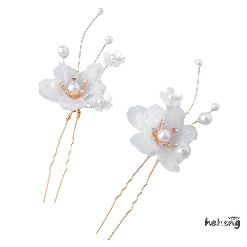 Set 2 Kẹp Tóc Hình Chữ U Chống Trượt Không Gây Dị Ứng