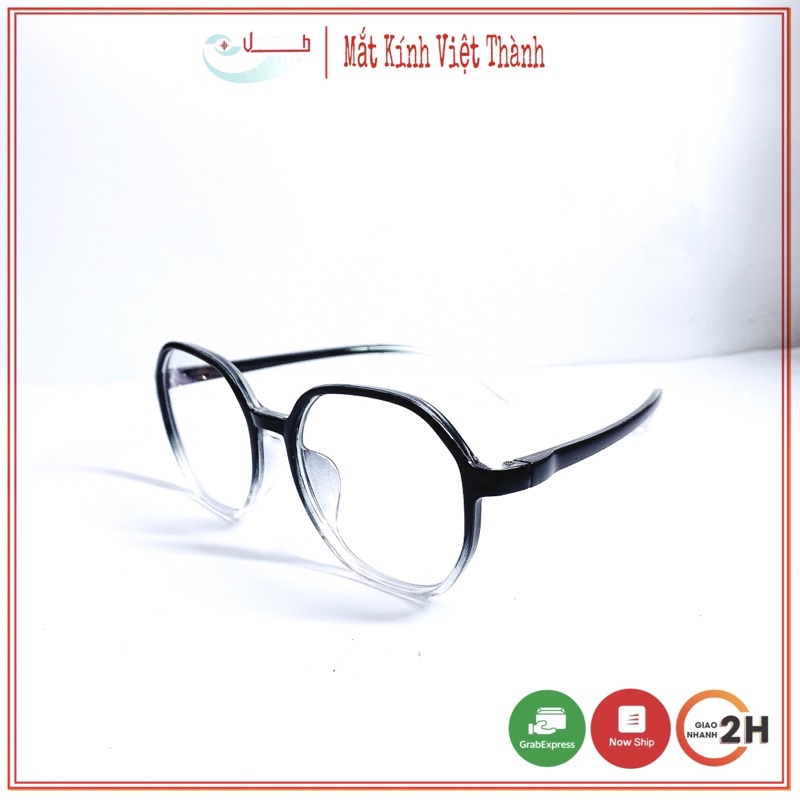 Gọng Kính Giả Cận Chống Tia UV Chống Bụi Thời Trang Trên Đen Dưới Trắng