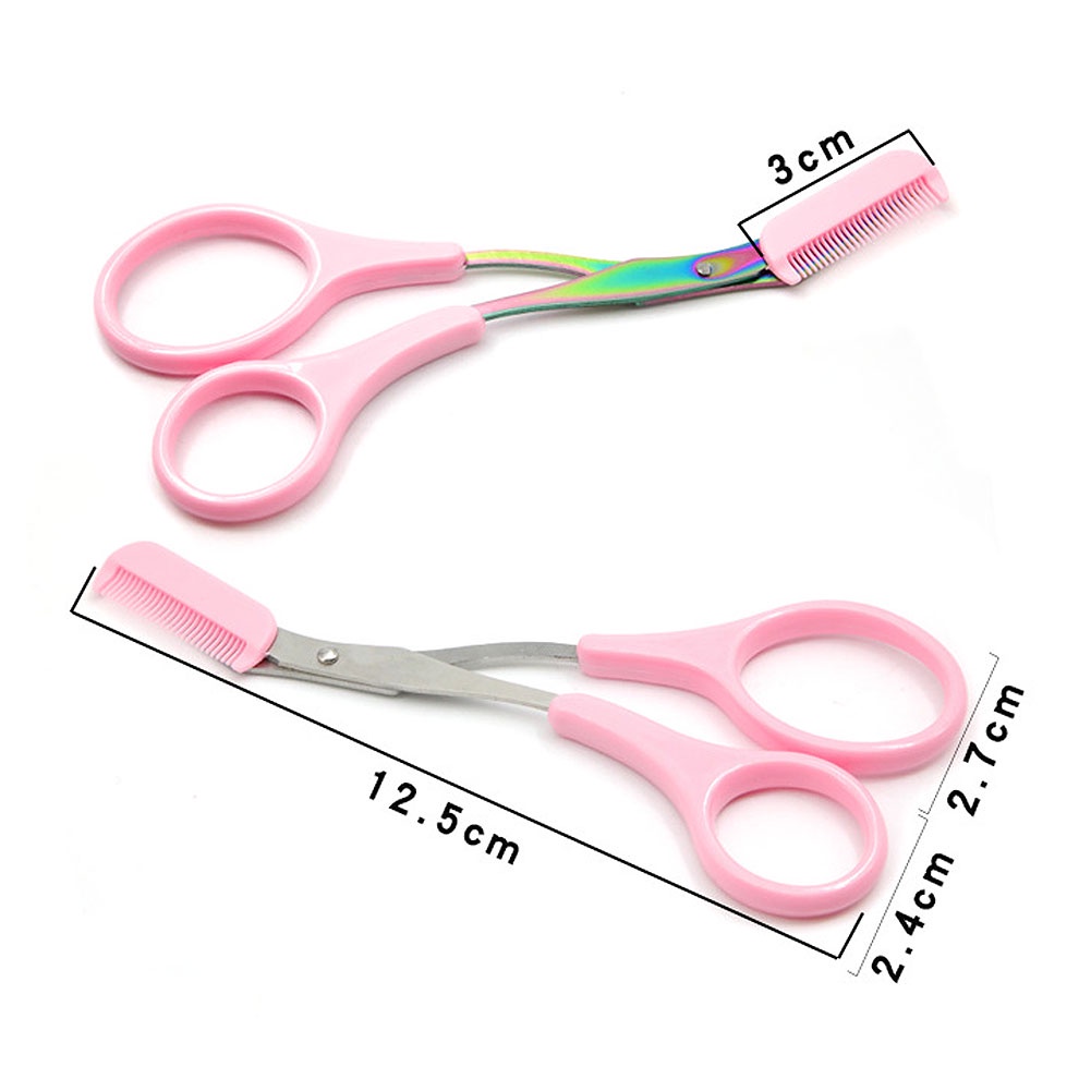 Kéo Tỉa Chân Mày Bằng Thép Không Gỉ Kèm Lược Tiện Dụng