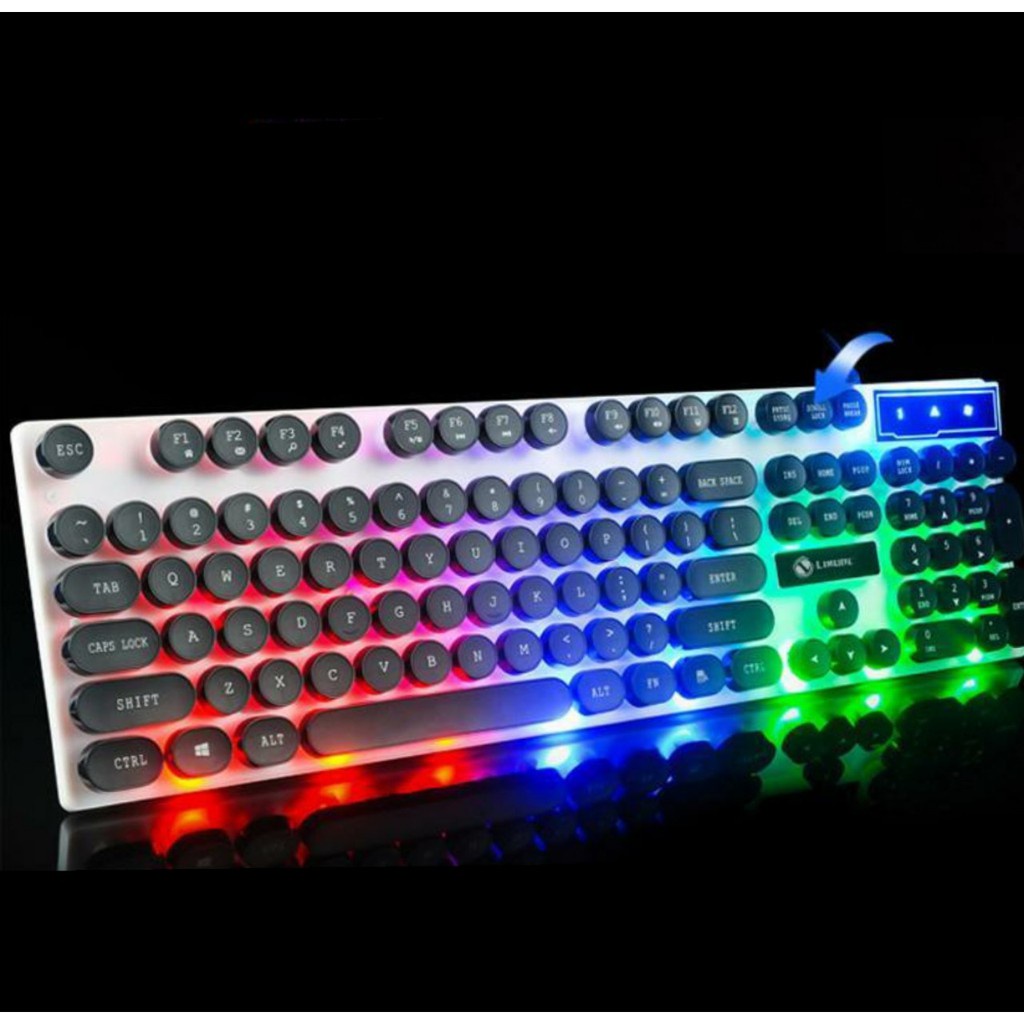 COMBO PHÍM CHUỘT GAME THỦ NÚT TRÒN TX30 VÀ CHUỘT R8 CỰC NHẠY LED NHIỀU MÀU SÀNH ĐIỆU (tặng kèm lót chuột cao cấp)