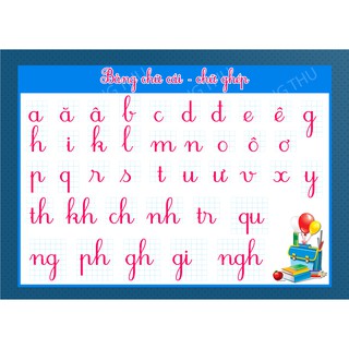 [Đồ dùng dạy học] Bảng chữ cái, chữ ghép Tiểu học