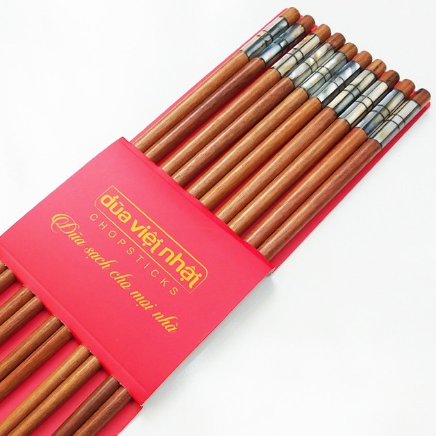 Đũa gỗ hương không chất bảo quản, không cong vênh, không nấm mốc, không nhuộm màu an toàn tuyệt đối (Hàng xuất Nhật)