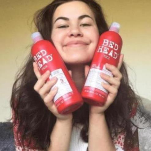 [SIÊU KHUYẾN MÃI]  TIGI BED HEAD ĐỎ - CẶP DẦU GỘI + XẢ PHỤC HỒI HƯ TỔN - 2 CHAI 750ML Chuẩn chính hãng USA