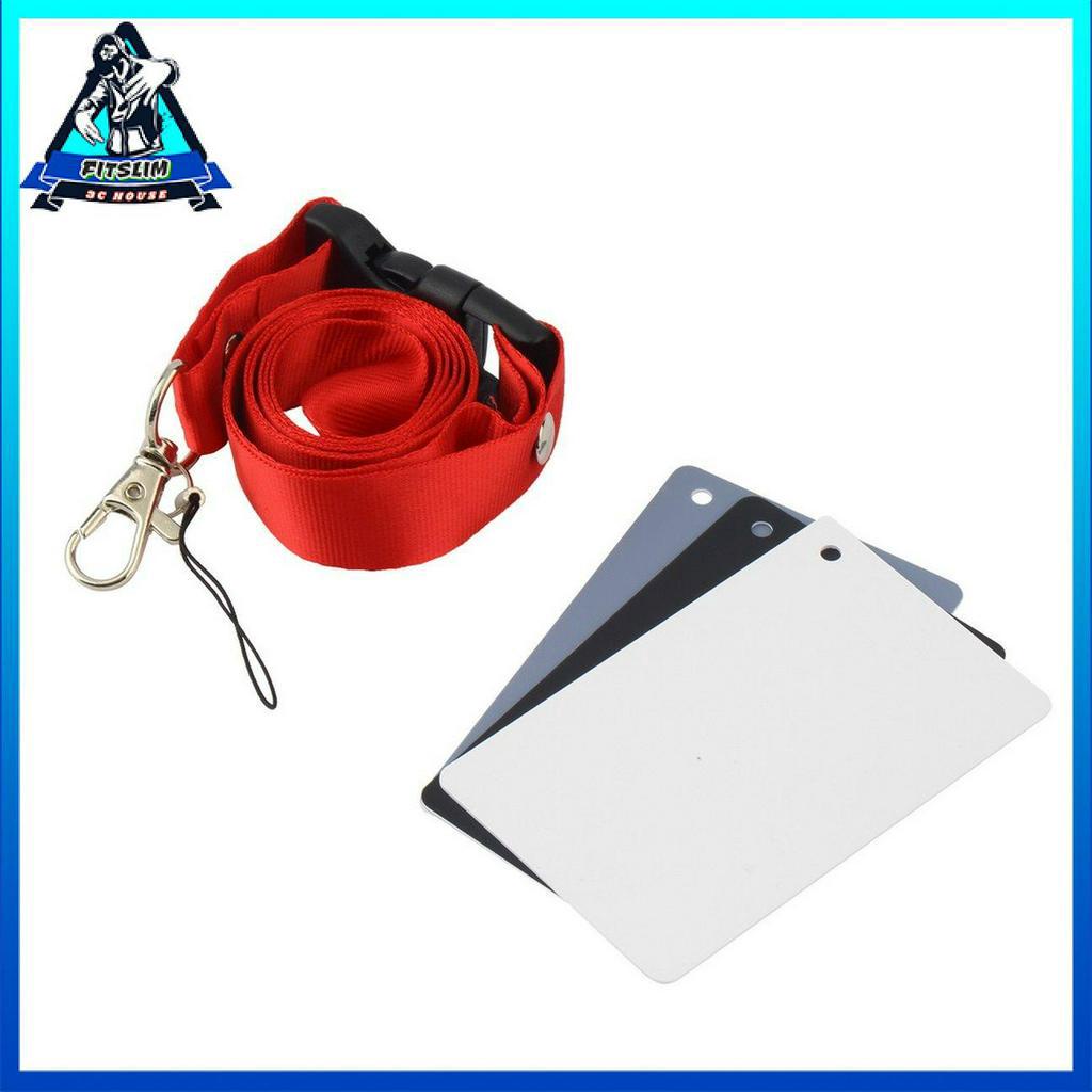 Bộ thẻ cân bằng kỹ thuật số 3 trong 1 trắng xám đen phơi sáng 18%