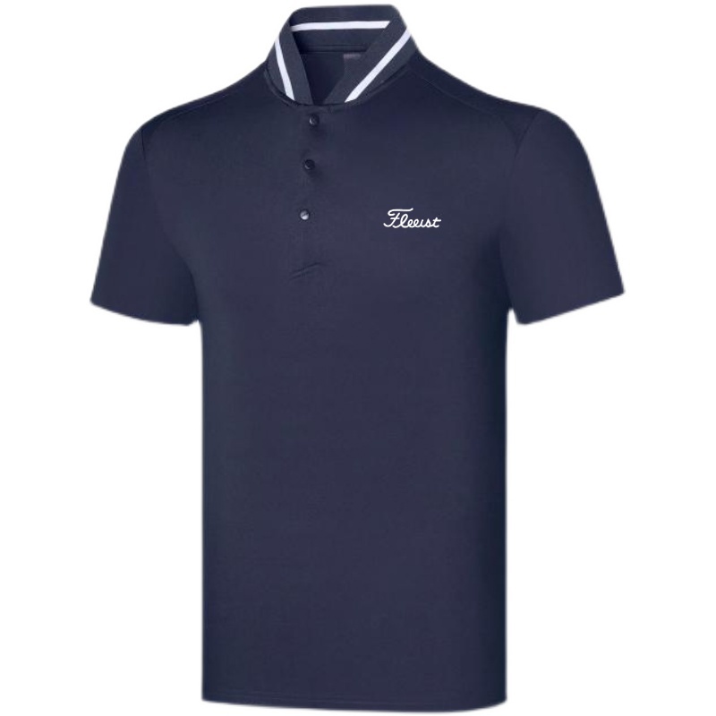 Áo Thun Cổ Đứng Tay Ngắn Thoáng Khí Khô Nhanh Dùng Chơi Golf Cho Nam